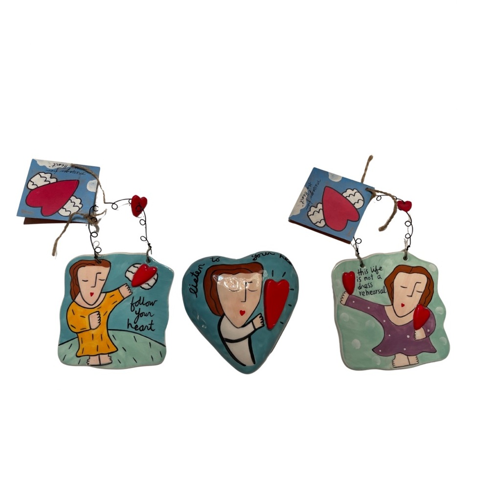 Colorful Heart-Themed Ornaments